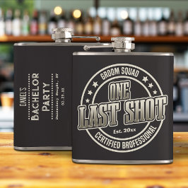 Funny Vintag Monochrome Trauzeuge Bachelor Party Flachmann