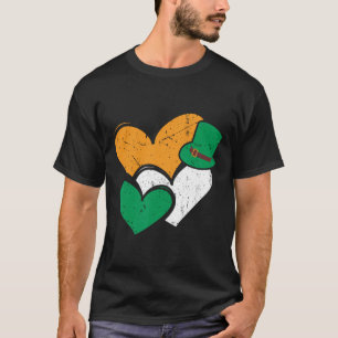Funny Vintag Niedlich Hearts St Patricks Day T-Shirt