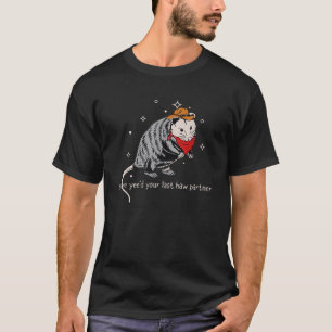 Funny Vintag Opossum Cowboy Hat Western Possum Lo T-Shirt