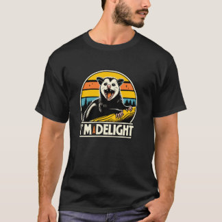 Funny Vintag Opossum I m A Delight Animal Retro H T-Shirt