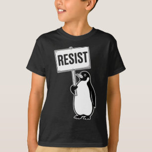 Funny Vintag Penguin Resist Coole Pinguine Residen T-Shirt