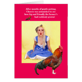 Funny Vintag Pinup Dirty Joke Valentine's Card