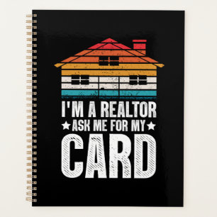 Funny Vintag Real Anwesen Broker Realtor Card Planer
