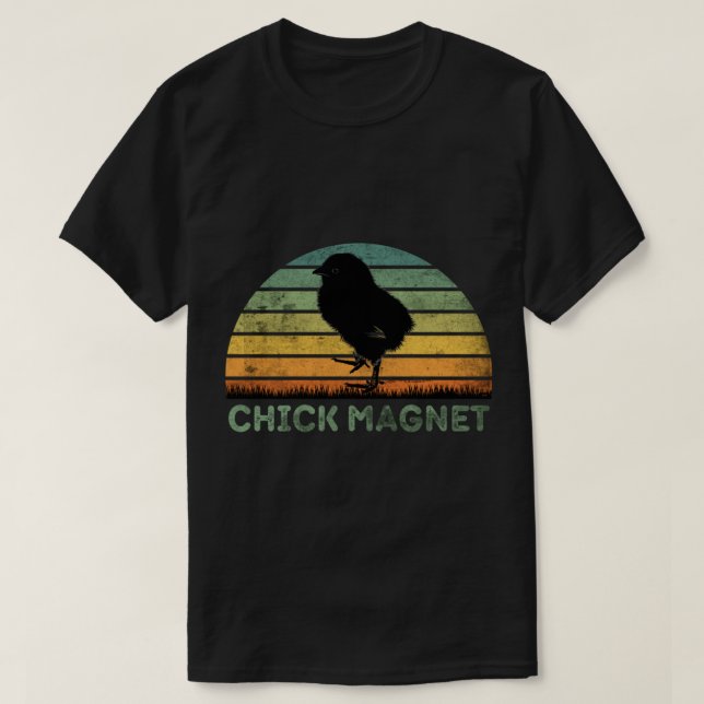 Funny Vintag Retro Chick Magnet T-Shirt (Design vorne)