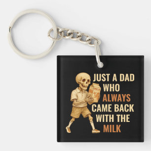 Funny Vintag Skeleton Vater Milk Joke Schlüsselanhänger