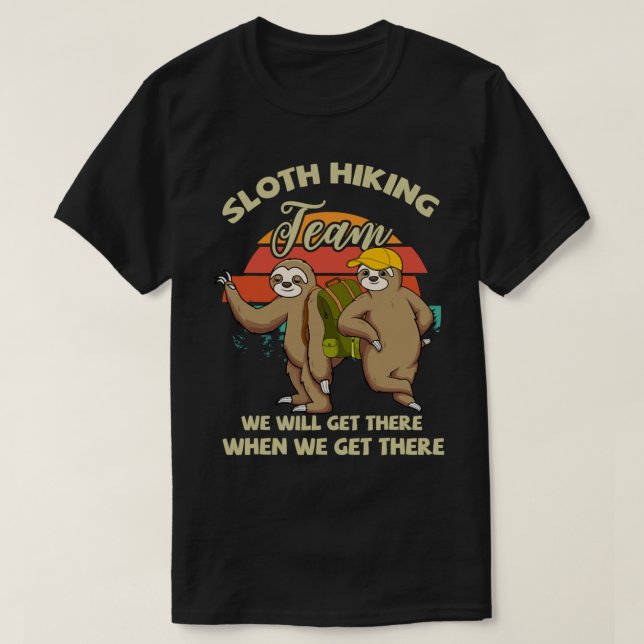 Funny Vintag Sloth Wanderteam Sloth T-Shirt (Design vorne)