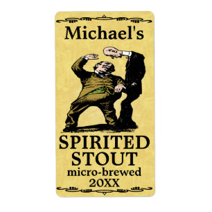 Funny Vintag Spirituosen Stout Beer Label