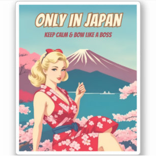 Funny Vintag Style Japan Tourismus Gaijin Spaß Aufkleber