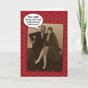 Funny Vintag Suggestive Valentine's Day Card Feiertagskarte