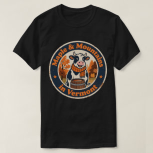 Funny Vintag Vermont Kuh Ahornsirup Retro T-Shirt