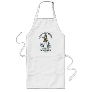 Funny Vintag Western Cowgirl Whiskey Lover Lange Schürze