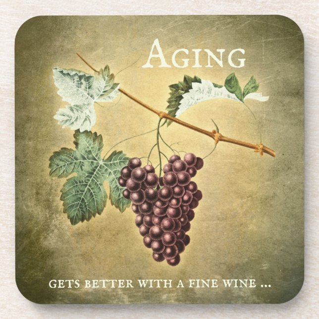 Funny Vintag Wine Untersetzer (Vorderseite)