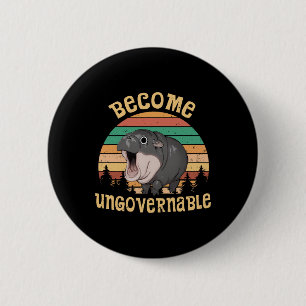 Funny Vintag wird unregierbar Moo Deng Ba1 Button