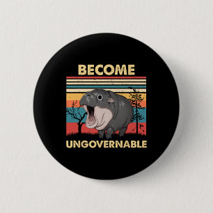Funny Vintag wird unregierbar Moo Deng Ba Button