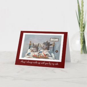 Funny Vintage Animal Valentine's Day Feiertagskarte