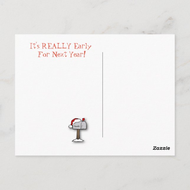 Funny Vintage Belated Postkarte (Rückseite)