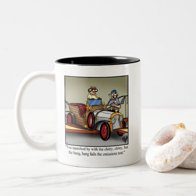 Funny Vintage Car Spaß Kaffee Tasse Geschenk (Mit Donut)