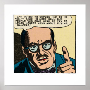 Funny Vintage Comic enthüllen die Wahrheit Fake Ne Poster