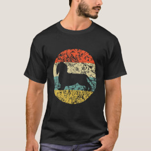 Funny Vintage Dackel Silhouette für Hundefreunde T-Shirt