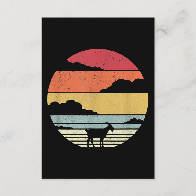 Funny Vintage Goat Gift Begleitkarte (Vorderseite)