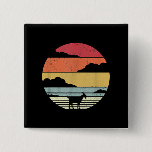 Funny Vintage Goat Gift Button
