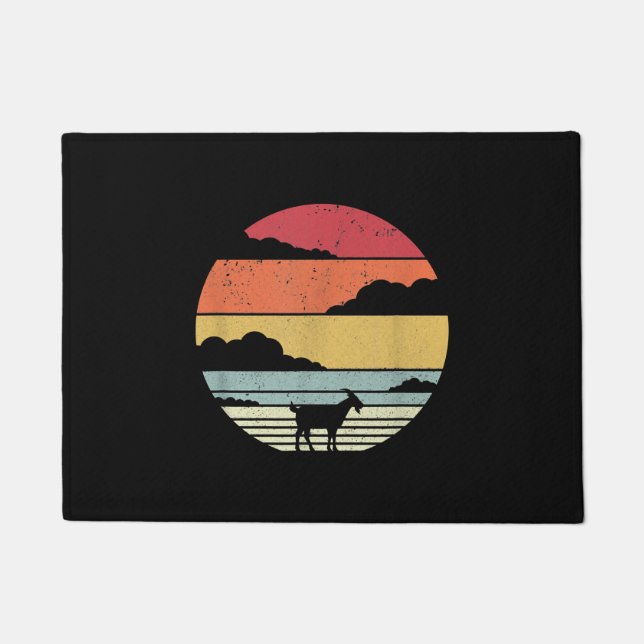 Funny Vintage Goat Gift Fußmatte (Vorderseite)