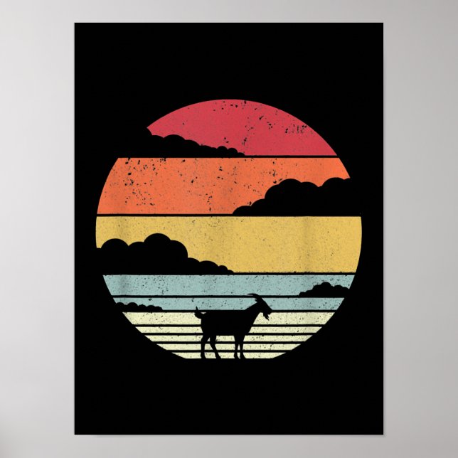 Funny Vintage Goat Gift Poster (Vorne)