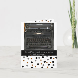 Funny Vintage Schreibmaschinenbeschreibungskarte Karte