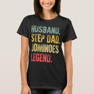 Funny Vintage Shirt Husband Step Dad Dominoes Lege