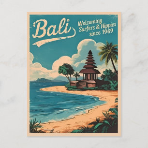 Funny Vintage Travel Bali Indonesia Retro Spaß Postkarte