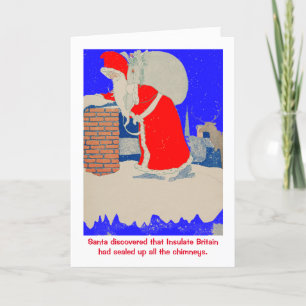Funny Vintager Santa Climate Change Weihnachten