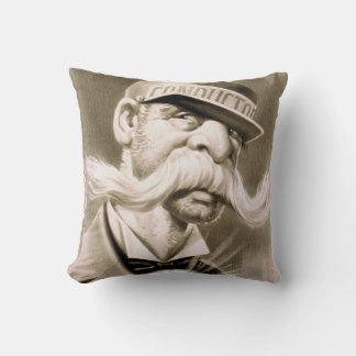 Funny Vintager Schnurrdirigent Kissen