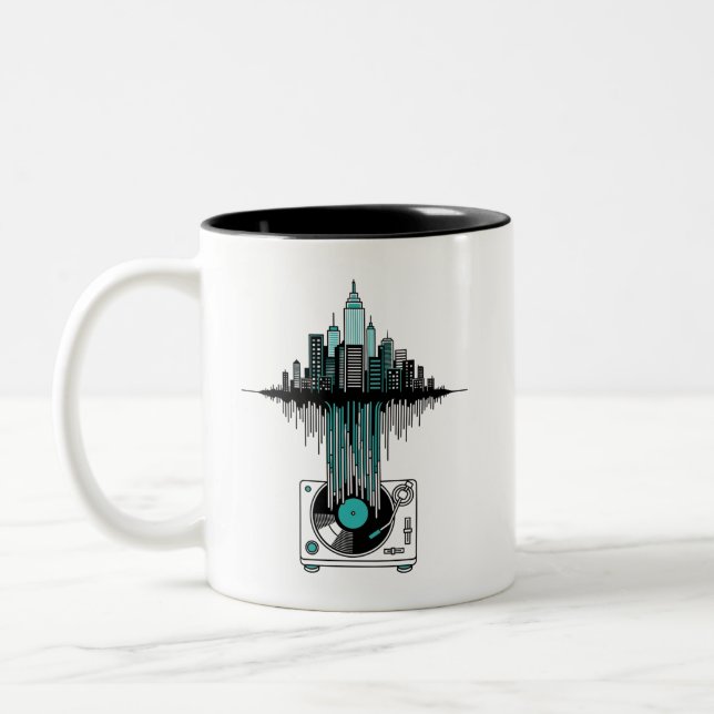 Funny Vinyl Record Collector | Music Lover Tasse (Links)