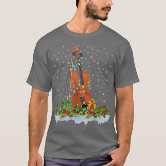 Funny Violin Music Lover Matching Santa Violine Ch T-Shirt