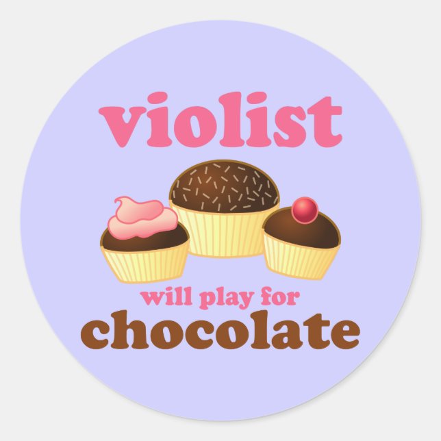 Funny Violist Music Sticker (Vorderseite)