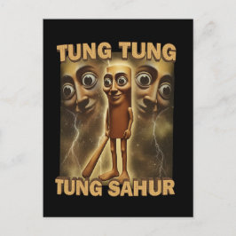 Funny Viral-Style Cartoon | Meme Aesthetic Art Postkarte