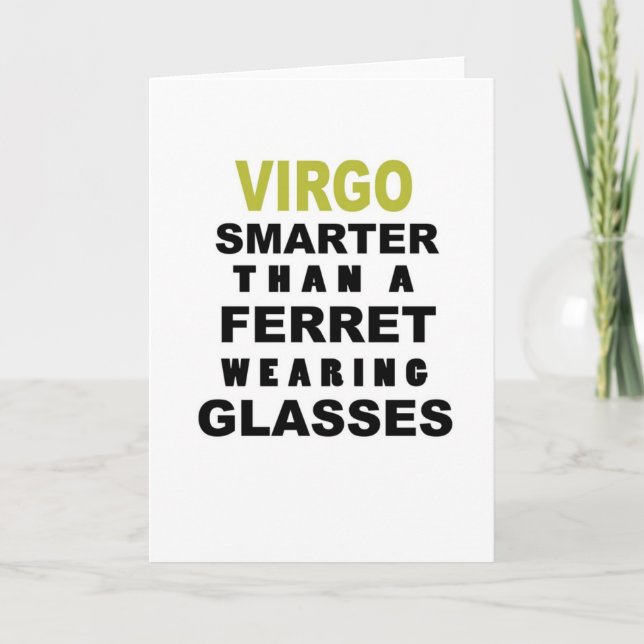 Funny Virgo Birthday Card Karte (Vorderseite)