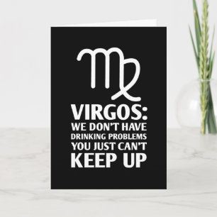 Funny Virgo Geburtstag Trinken Zodiac Astrologie Karte