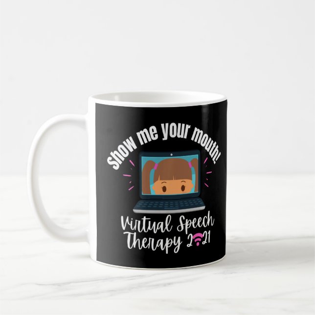 Funny Virtual Speech Therapy Slp Therapist Telespe Kaffeetasse (Links)