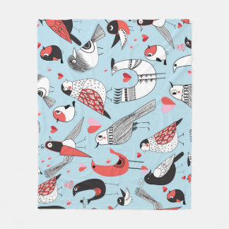 Funny Vogel Illustrationen, Grafik nahtlos. Fleecedecke