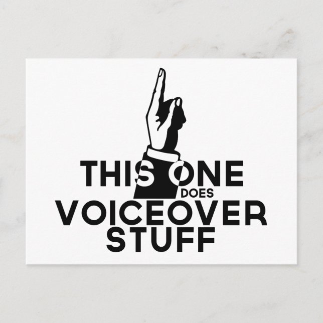 Funny Voiceover - Vintag dieser hier spricht Postkarte (Vorderseite)