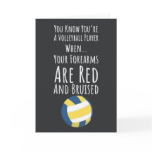 Funny Volleyball Cards Fan Team Sports Player