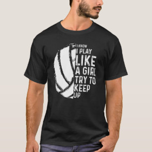 Funny Volleyball Design Girls Women Youth Tee Spio