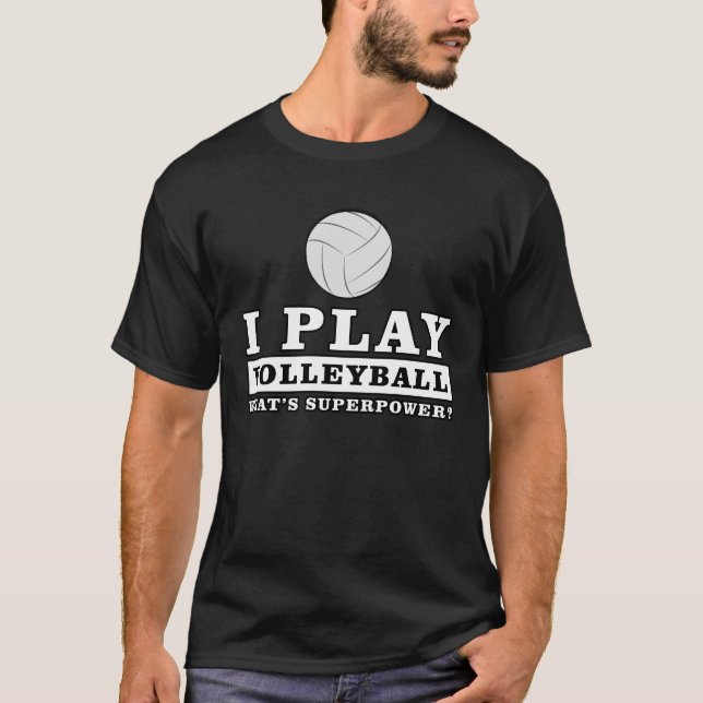 Funny Volleyball Design T-Shirt (Vorderseite)