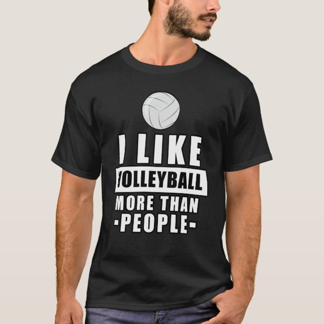 Funny Volleyball Design T-Shirt (Vorderseite)