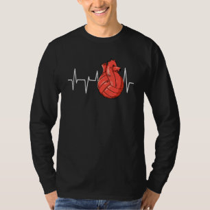Funny Volleyball Heartbeat Ecg Volleyball Spieler T-Shirt