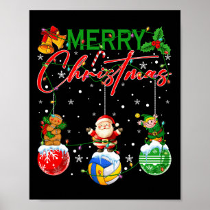 Funny Volleyball Ornamente Weihnachtsbaum Lichter Poster