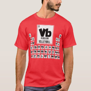 Funny Volleyball Periodischer Tisch  T-Shirt