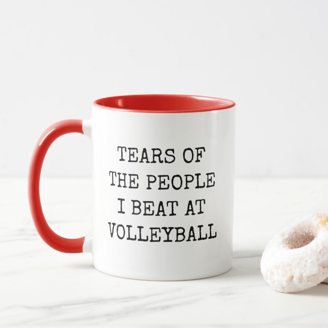 Funny Volleyball Player Tasse (Mit Donut)