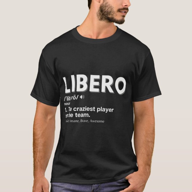 Funny Volleyball Players Libero T-Shirt (Vorderseite)
